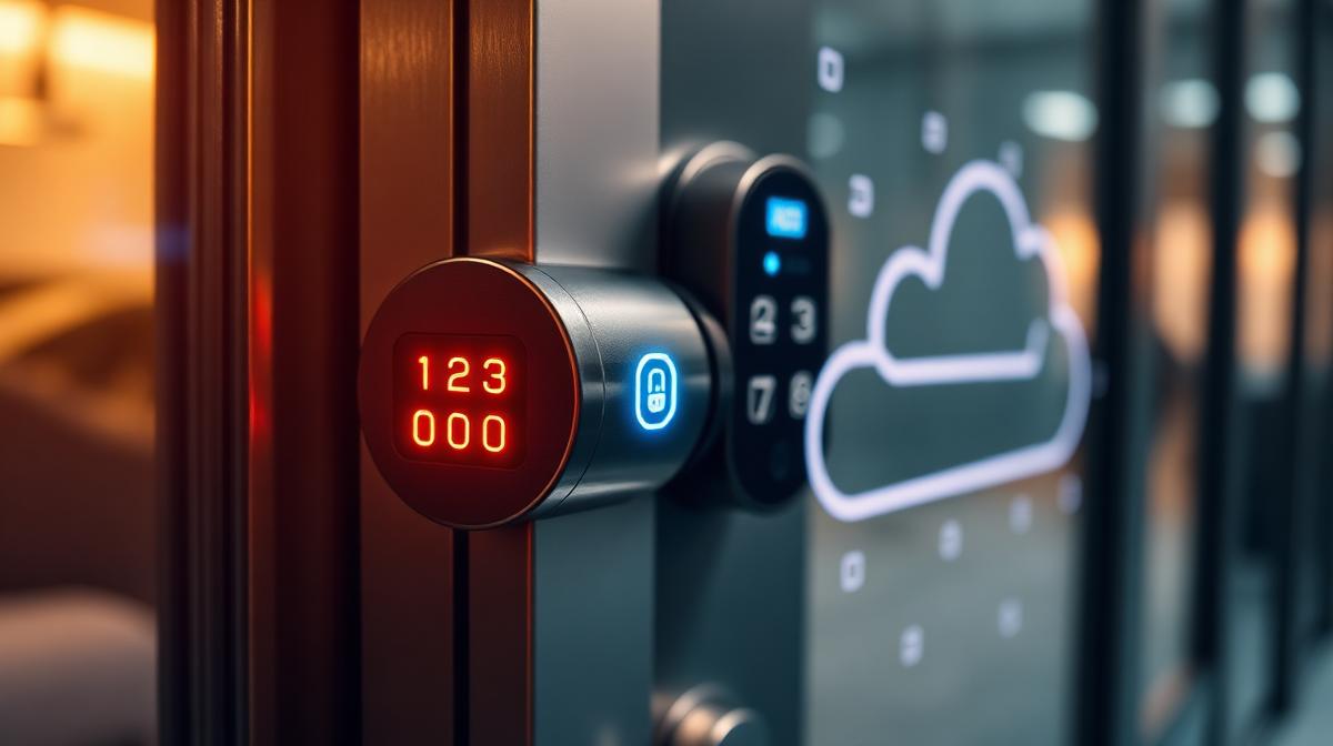 Modernes elektronisches Türschloss mit RFID-Reader – digitale Schließanlage